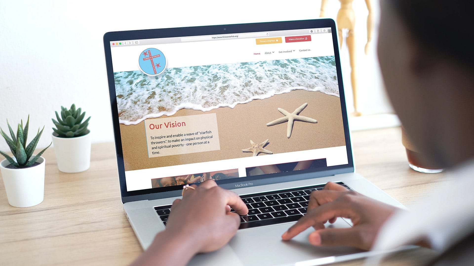 Throw A Starfish website by KCS